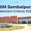 IIM Sambalpur Selection Criteria 2025 PDF,  Application Process, Cut off