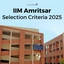 IIM Amritsar Selection Criteria 2025 PDF, Shortlisting Process